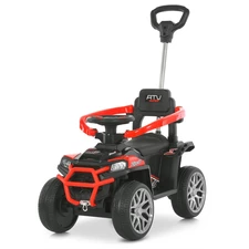 Детский квадроцикл M 6300EBLR-3 красный толокар с родительской ручкой